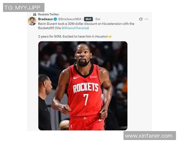 杜兰特压降薪3000万美元，决意与火箭夺取总冠军！